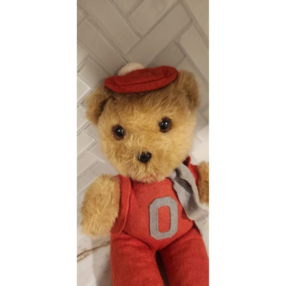 Vintage Telemarks Ohio State Teddy Bear Plush With Shirt, Vest,Scarf & Hat